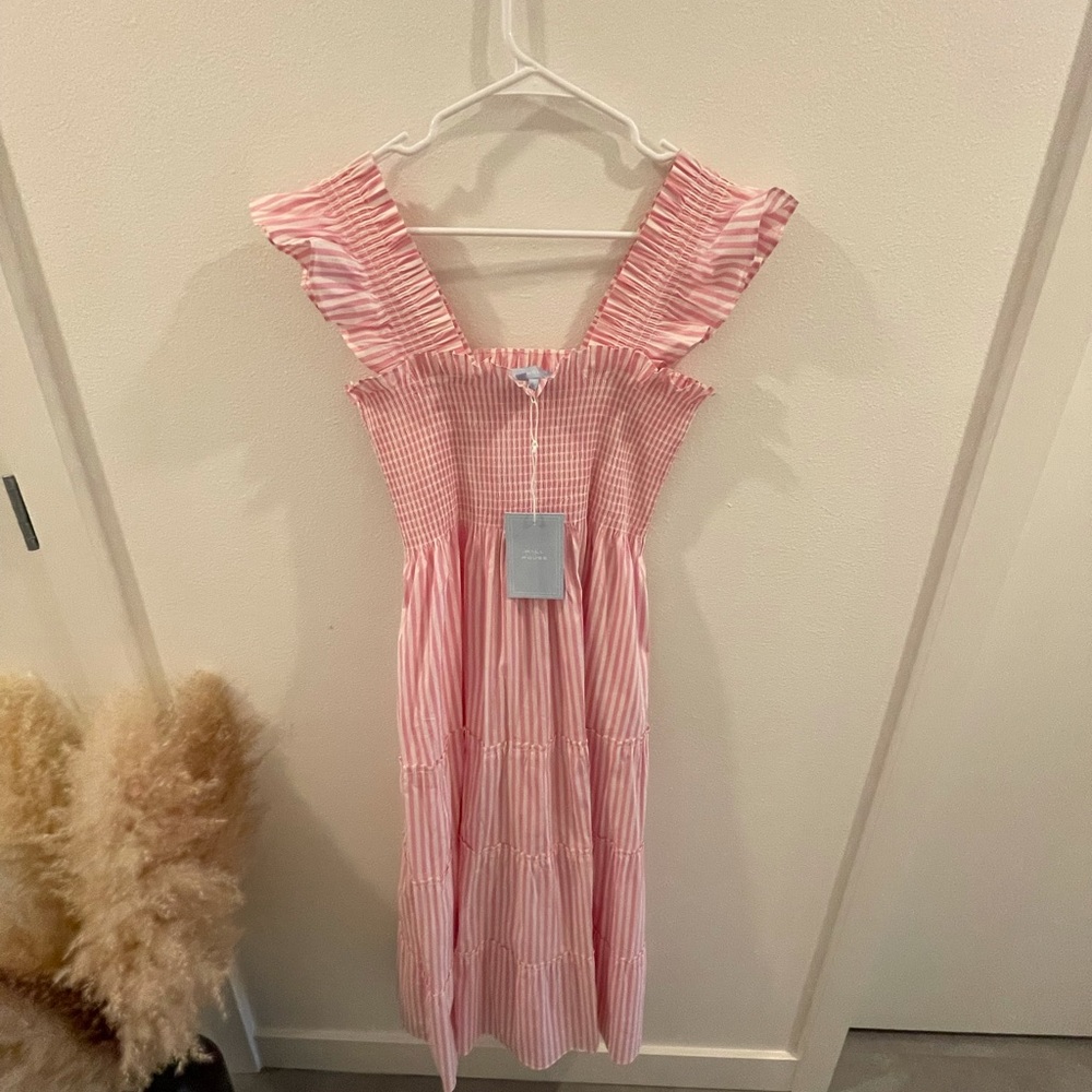 HILL HOUSE HOME LIMITED RELEASE ELLIE NAP DRESS: PINK AND WHITE STRIPE